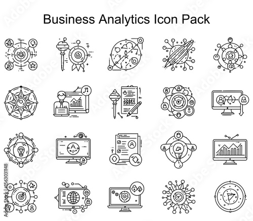 Business Analytics Icon Set