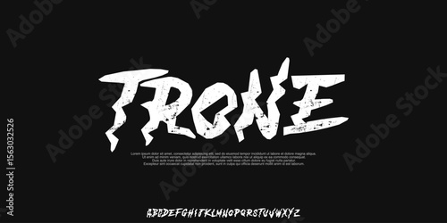 Alphabet Original Handwritten Art Work Font With Rough Texture, Grunge style, Uppercase Design for urban,movie,film,sport,clothing,band music.Vector illustration