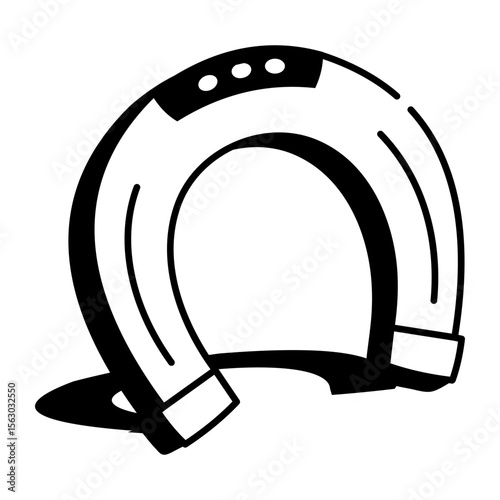 A sketchy style icon representing a horseshoe 
