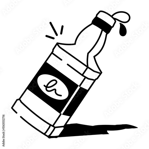 A sketchy style icon showing a wine bottle
