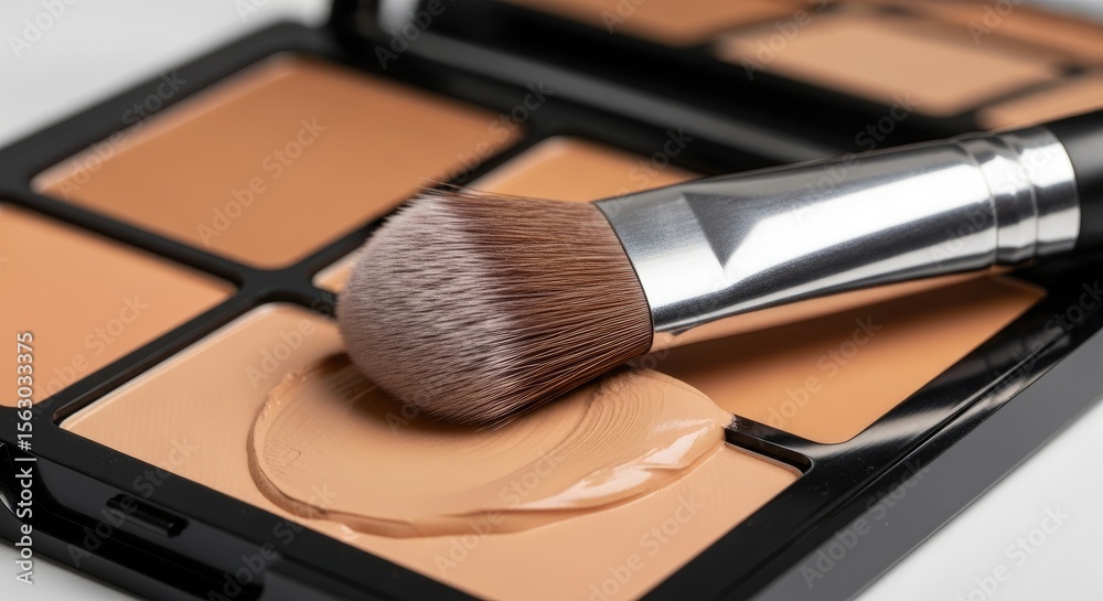 Cosmetic Makeup Brush Foundation Palette Beauty Application Tool Cosmetic Makeup Brush Foundation Palette Beauty Application Tool
