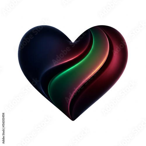 red heart on white background