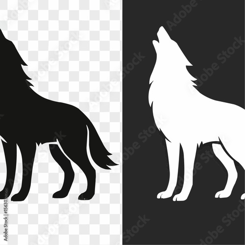 vector illustration of a wolf