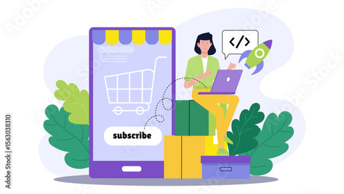 E- commerce business launching subscription box service