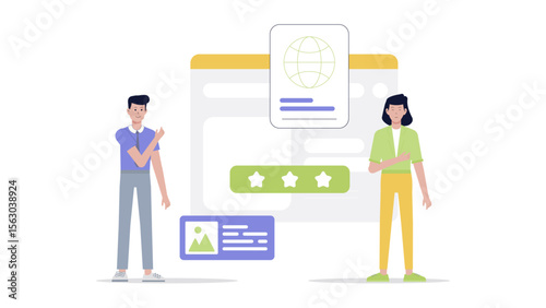 marketing team reviewing landing page conversation rate