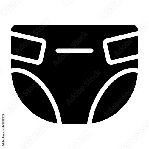 Diaper Vector Glyph Icon Design