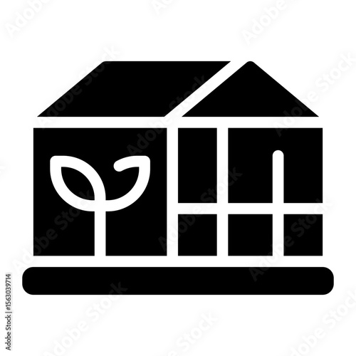 greenhouse glyph icon