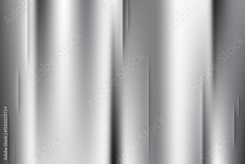 Silver foil background with shiny metal gradient. Chrome mirror grey and white surface. Stainless texture with glass effect. Vector platinum gradation with realistic reflection
