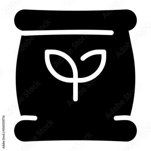 seed bag glyph icon