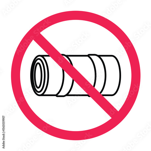 No roll up mattress sign, forbidden roll up mattress symbol, roll up bed prohibited icon, no folding mattress sign
