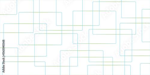 Minimalist abstract background with a white base, with a geometric pattern composed of thin, Vector abstract futuristic architecture concept with digital geometric connection green.
