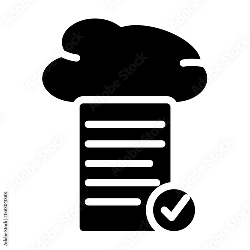 Cloud Skills Vector Glyph Icon Design
