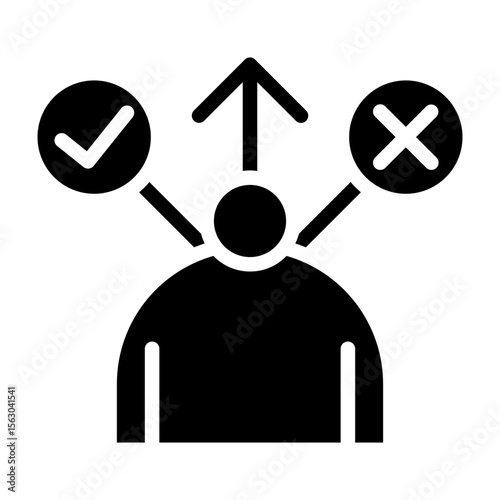 Decision Making Vector Glyph Icon Design