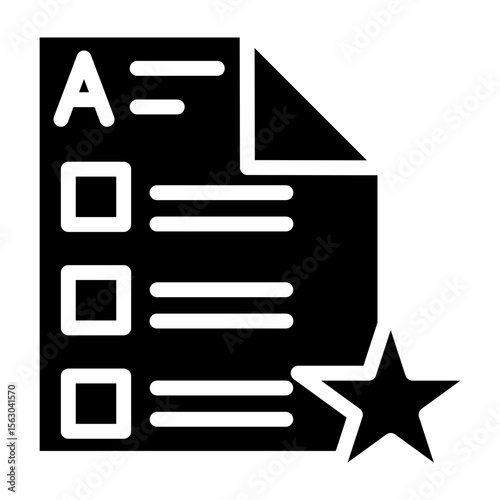 Scorecard Vector Glyph Icon Design