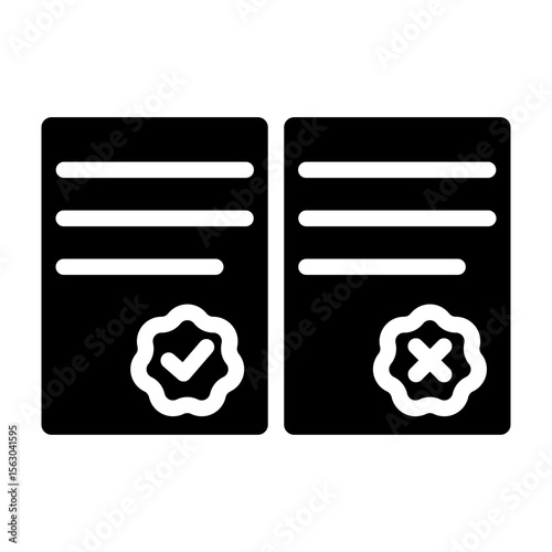 Passed/Failed Vector Glyph Icon Design