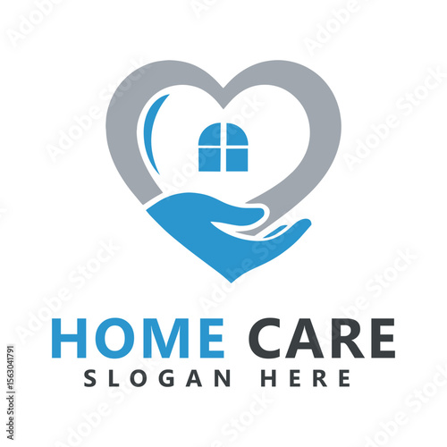 Home care logo stay at home logo nursing home logo template