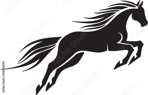 Jumping Horse Vector Illustration