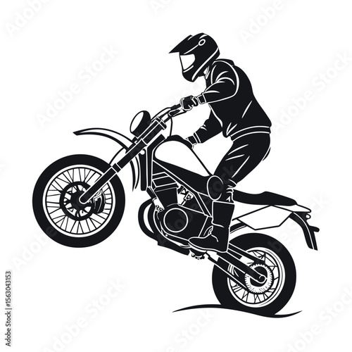 A motor bike rider riding fast in a cornering way