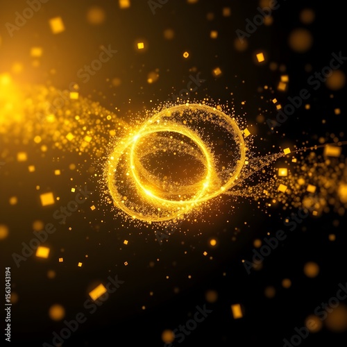 골드 펄이 흩날리고 있는 화사한배경A bright background with gold pearls