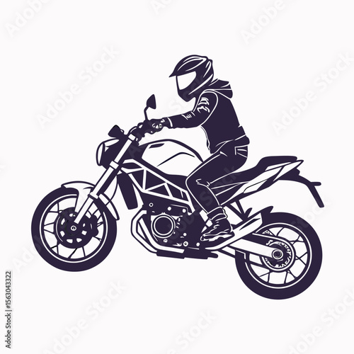 A motor bike rider riding fast in a cornering way