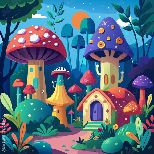 mushrooms in the forest