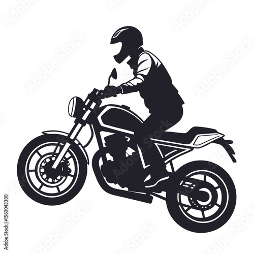 A motor bike rider riding fast in a cornering way