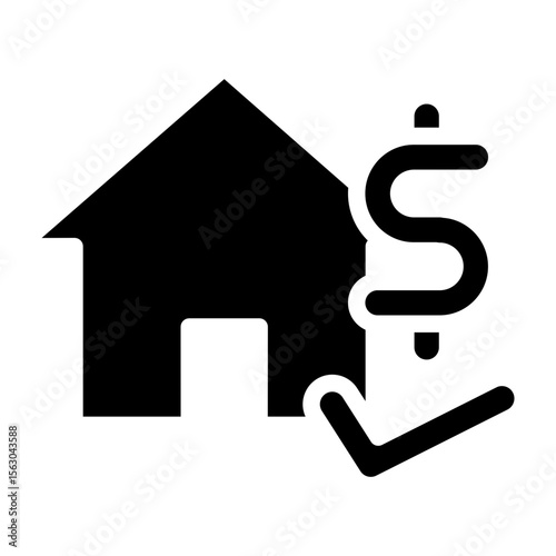Affordable Homes Vector Glyph Icon Design