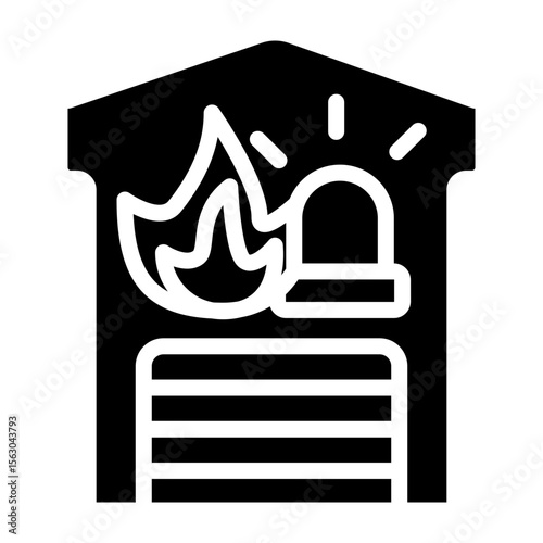 Fire Department Vector Glyph Icon Design