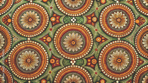 African print fabric pattern seamless Background
