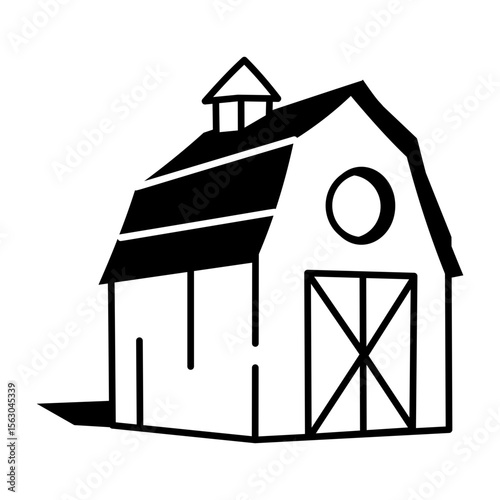 A hand drawn icon representing a countryside cottage
