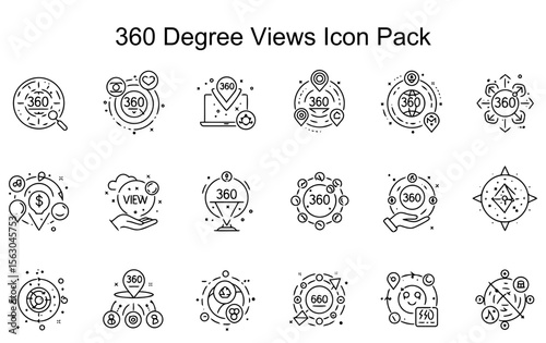360 Degree View Icons