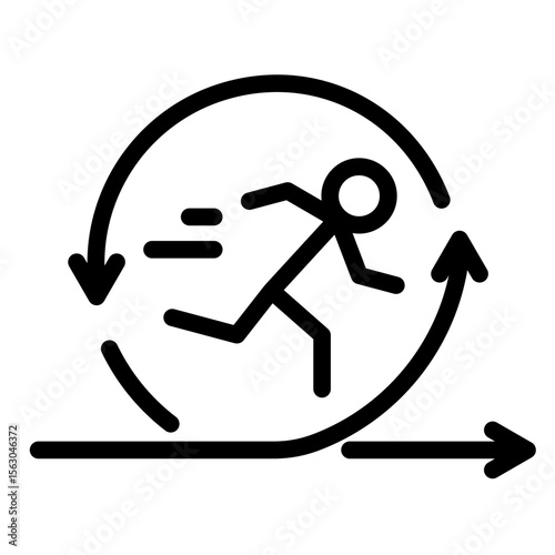 Agile Sprint   Icon Vector Illustration