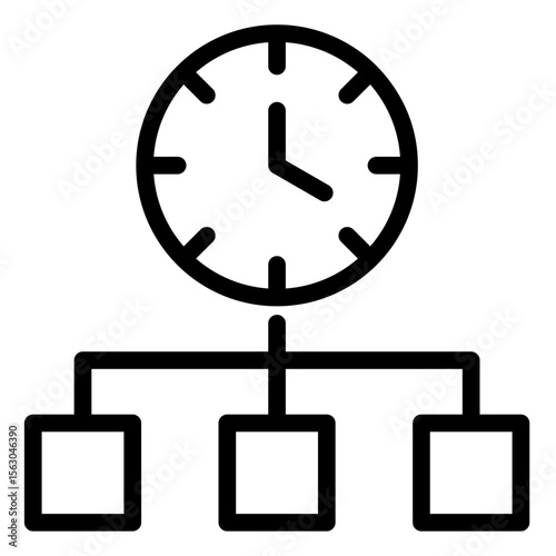 Time Allocation   Icon Vector Illustration
