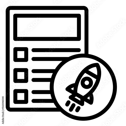 Project Kickoff   Icon Vector Illustration