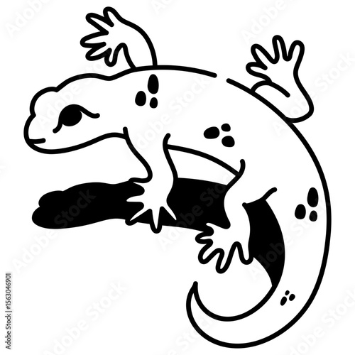 A sketchy style icon representing desert lizard
