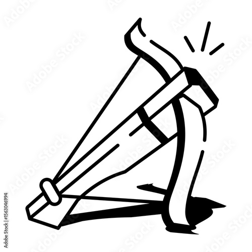 A sketchy style icon representing crossbow
