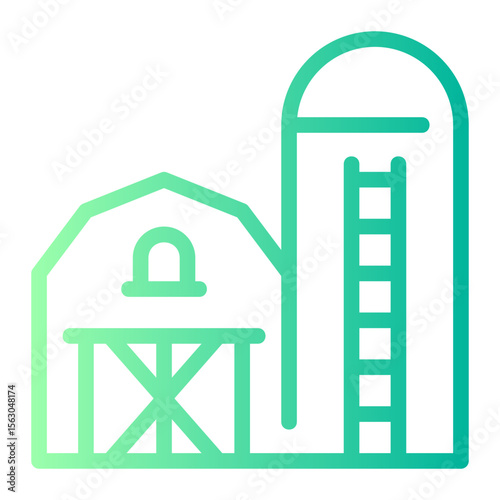 barn gradient icon