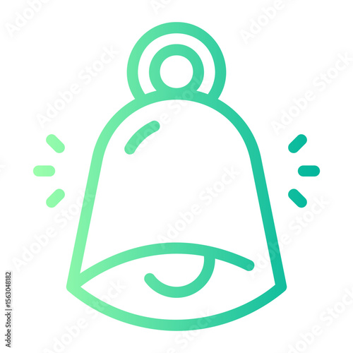cow bell gradient icon