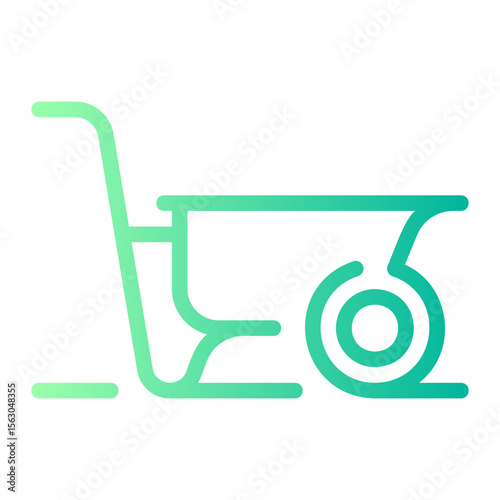wheelbarrow gradient icon