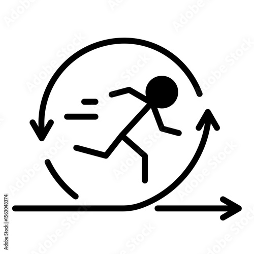 Agile Sprint   Icon Vector Illustration