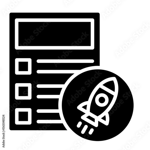 Project Kickoff   Icon Vector Illustration