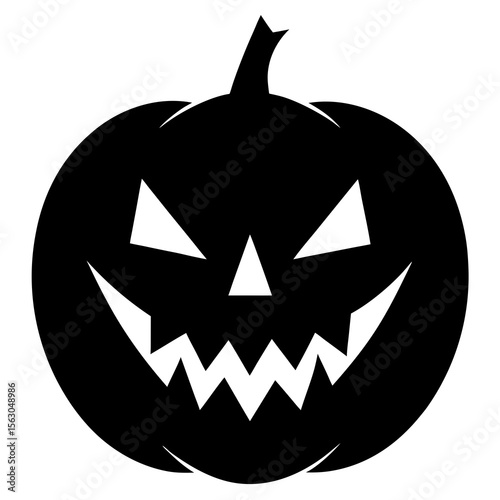 jack o lantern pumpkin silhouette icon vector design clipart