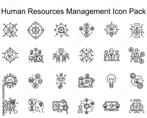 Human Resources Management Icon Pack