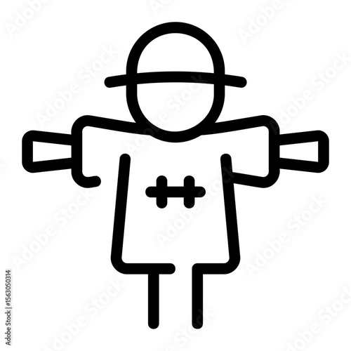 scarecrow line icon