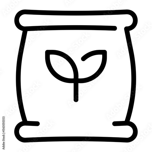 seed bag line icon