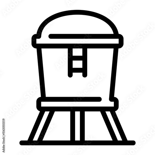 water tank line icon