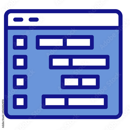 Gantt Chart   Icon Vector Illustration