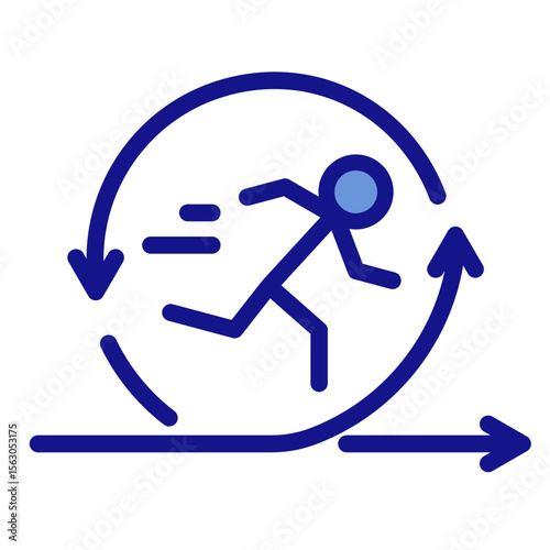 Agile Sprint   Icon Vector Illustration