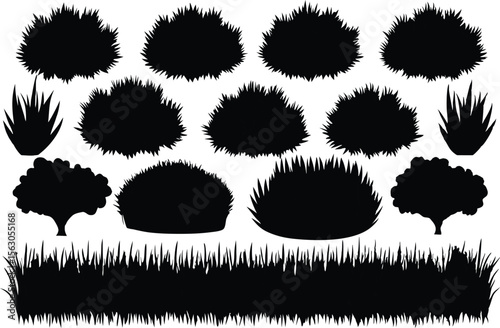 Vector grunge black ink splash and blot paint art illustration set