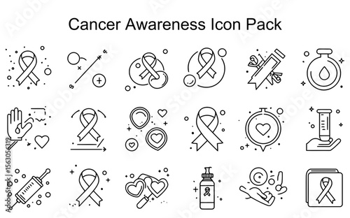 Cancer Awareness Icon Pack